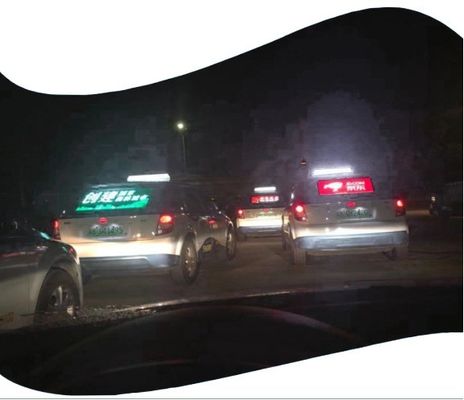 V140° Blickwinkel hohe transparente Werbe-LED-Anzeige für Taxifahrzeuge Bus-Hinterfenster