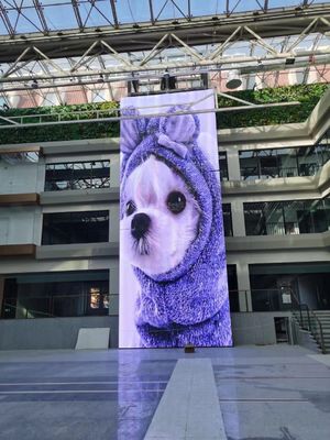 P3.9 Flexibler transparenter LED-Bildschirm mit hoher Helligkeit für die Außeninstallation