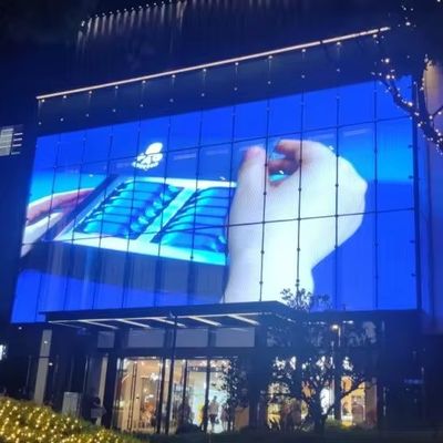 Fenster Transparent LED Bildschirm 1000mm Panel Größe LED Mesh Bildschirm 32768 Punkte/M2 Pixeldichte