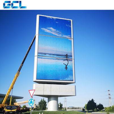 angepasste Größe Hochhelligkeit P6 Außenfassade LED-Bildschirm mit mittlerer Stromversorgung