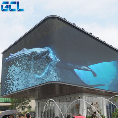 Eisen Schrank Vollfarbe Außen Fest LED-Display SMD P6 Bildschirm Nacktsicht 3D Anzeige