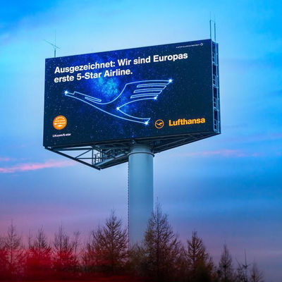 Gebogenes, flexibles, rundes, festes LED-Display für den Außenbereich P 4/P5.7 Methode