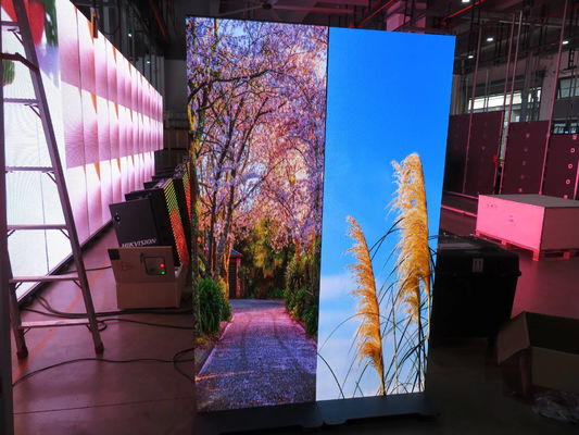GOB P1.5 P1.8 P2 Indoor Led Poster Bildschirm für Banner Portable Led Video Wand mit Rädern für Fachmesse