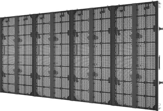 Außenvermietung Mesh Led Display Bildschirm Gflow mit einer Transparenzrate von mehr als 60% P10.4 500*500mm/500*1000mm