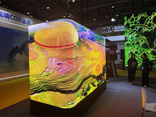 Gebogenes, flexibles, rundes, festes LED-Display für den Außenbereich P 4/P5.7 Methode