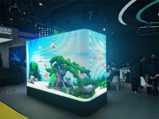 Außen 3D L-förmige geschwungene Ecke & Rechtswinkel Lösung P4 P5.7mm Led Display Screen Aluminium Wasserdicht IP65 960*960mm Außenwerbung Led Screen
