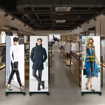 GOB P1.5 P1.8 P2 Indoor Led Poster Bildschirm für Banner Portable Led Video Wand mit Rädern für Fachmesse