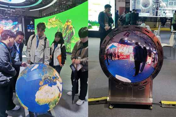 P2.0mm LED-Sphärische Bildschirmreihe 360 Grad Vollbildschirmgrößen können angepasst werden