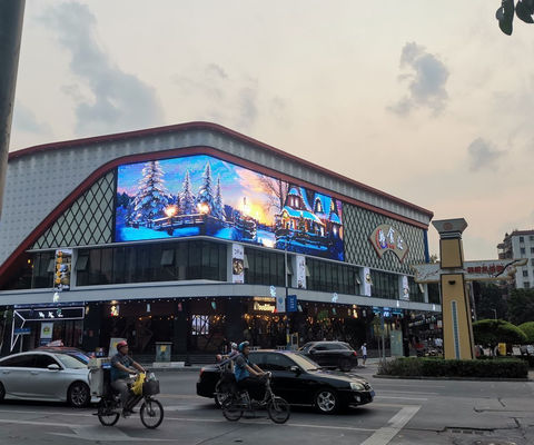 Gekrümmter Außenbau 3D-Billboard Großer Bildschirm Video Led Bildschirm P3.9 Festwerbebildschirm Außenbildschirm