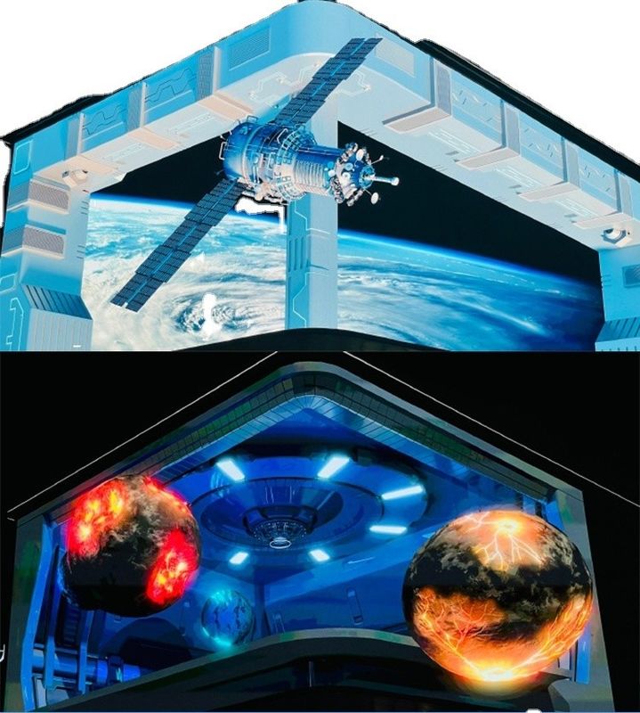 Gebogenes, flexibles, rundes, festes LED-Display für den Außenbereich P 4/P5.7 Methode