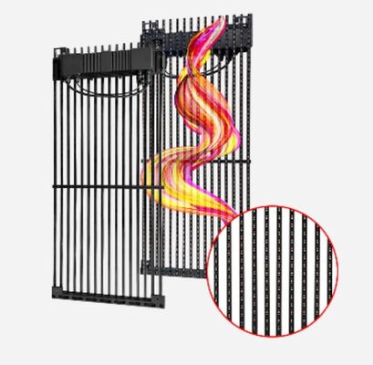 Outdoor-Hochtransparenz IP65 geschützter Gmesh-T-Gitterbildschirm mit Frontwartungsdesign für Gebäudefassaden